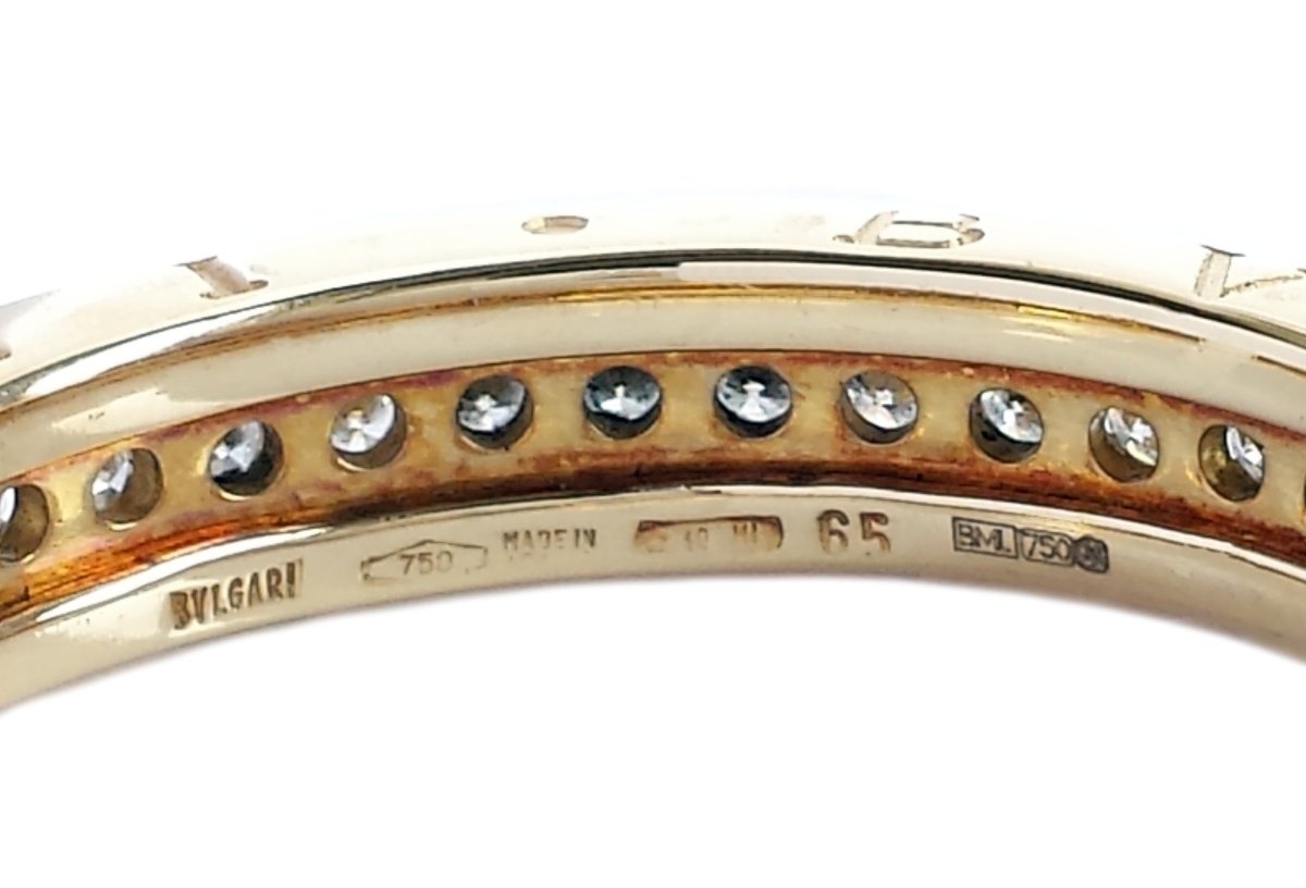 Bulgari Bvlgari Diamond B.Zero1 Ring in Yellow Gold, Size 65 - Bloomsbury Manor Ltd