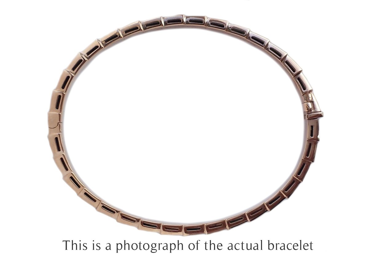 Bulgari Bvlgari Malachite Serpenti Viper 18k Rose Gold Bracelet - Bloomsbury Manor Ltd