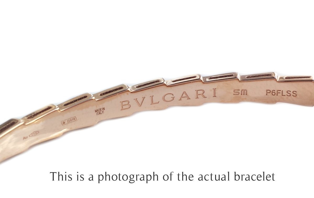Bulgari Bvlgari Malachite Serpenti Viper 18k Rose Gold Bracelet - Bloomsbury Manor Ltd