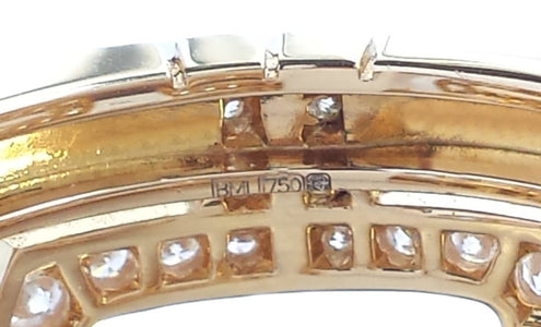 Bulgari Bvlgari Parentesi Diamond Ring in 18k Yellow Gold, Size 52 - Bloomsbury Manor Ltd