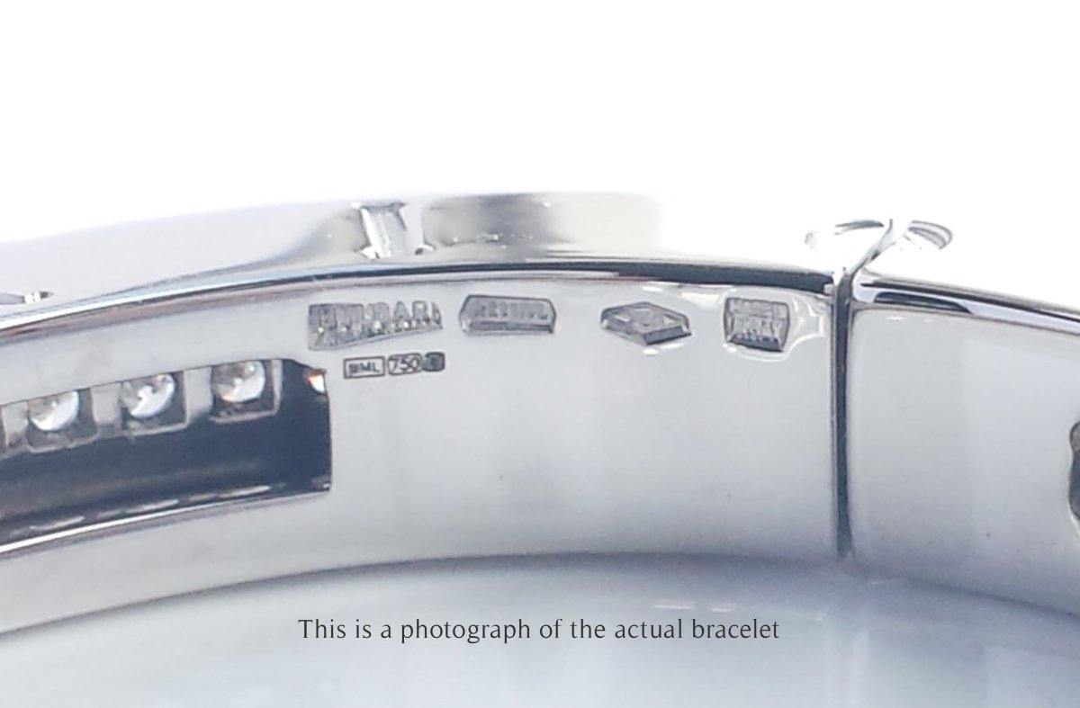 Bvlgari Bulgari B.Zero1 Diamond Bracelet in 18k White Gold - Bloomsbury Manor Ltd