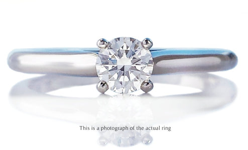 Cartier 0.24ct D/VVS1 Round Brilliant Diamond Engagement Ring - Bloomsbury Manor Ltd