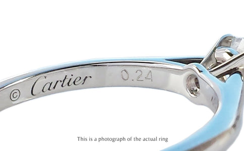 Cartier 0.24ct D/VVS1 Round Brilliant Diamond Engagement Ring - Bloomsbury Manor Ltd