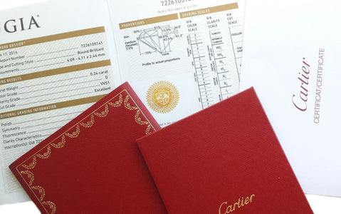 Cartier 0.24ct D/VVS1 Round Brilliant Diamond Engagement Ring - Bloomsbury Manor Ltd