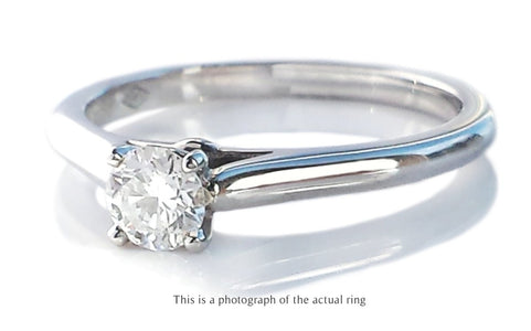 Cartier 0.24ct D/VVS1 Round Brilliant Diamond Engagement Ring - Bloomsbury Manor Ltd