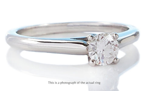 Cartier 0.24ct D/VVS1 Round Brilliant Diamond Engagement Ring - Bloomsbury Manor Ltd