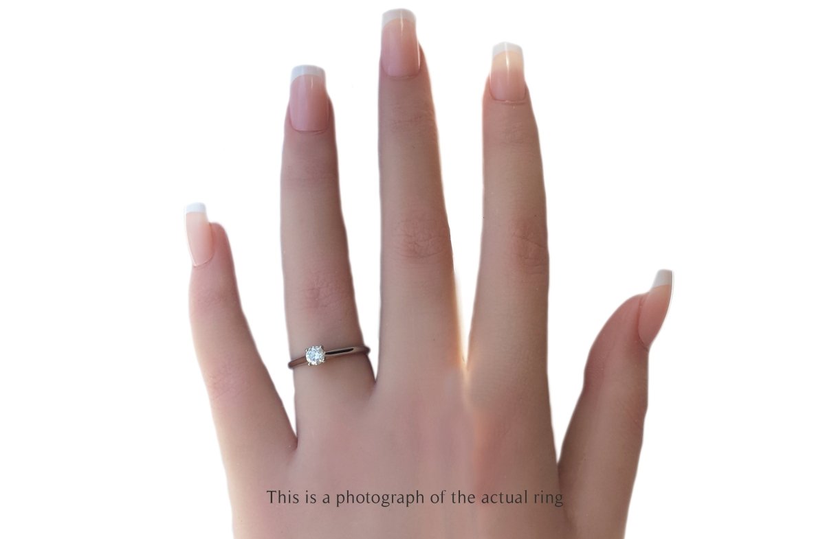 Cartier 0.24ct D/VVS1 Round Brilliant Diamond Engagement Ring - Bloomsbury Manor Ltd