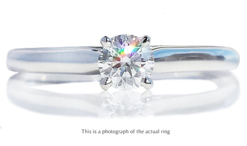 Cartier 0.25ct F/VVS2 1895 Round Brilliant Cut Diamond Engagement Ring - Bloomsbury Manor Ltd