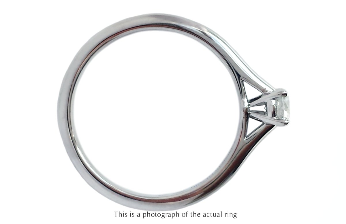 Cartier 0.25ct F/VVS2 1895 Round Brilliant Cut Diamond Engagement Ring - Bloomsbury Manor Ltd