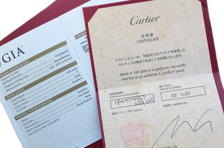 Cartier 0.25ct F/VVS2 1895 Round Brilliant Cut Diamond Engagement Ring - Bloomsbury Manor Ltd