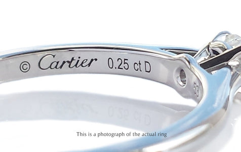 Cartier 0.25ct F/VVS2 1895 Round Brilliant Cut Diamond Engagement Ring - Bloomsbury Manor Ltd