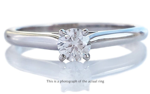 Cartier 0.25ct F/VVS2 1895 Round Brilliant Cut Diamond Engagement Ring - Bloomsbury Manor Ltd