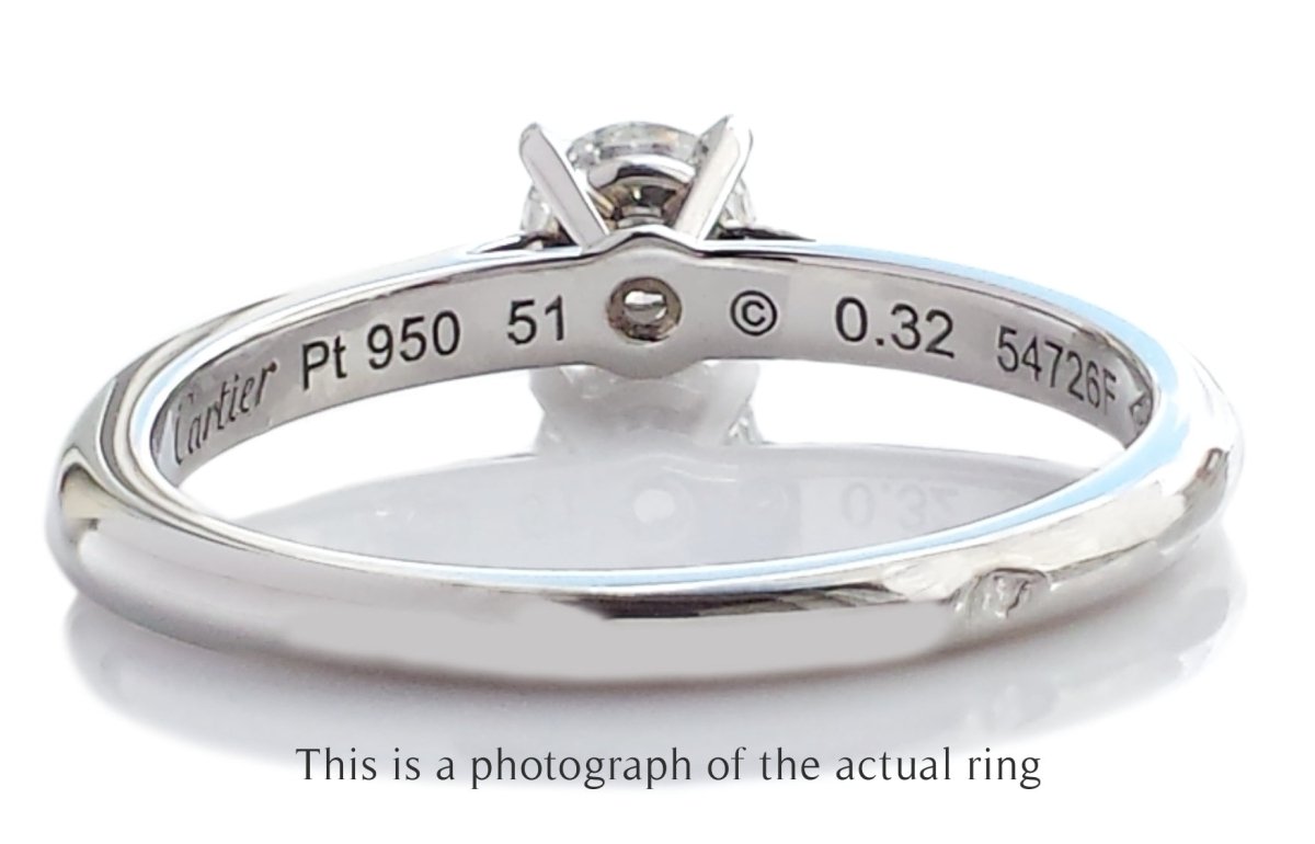 Cartier 0.32ct G/VVS1 1895 Round Brilliant Diamond Engagement Ring - Bloomsbury Manor Ltd