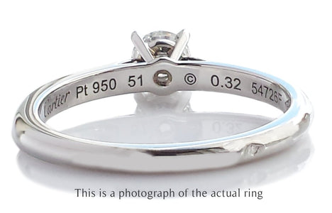 Cartier 0.32ct G/VVS1 1895 Round Brilliant Diamond Engagement Ring - Bloomsbury Manor Ltd