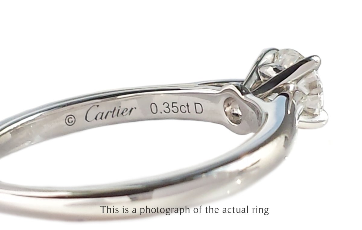 Cartier 0.35ct G/VVS1 Round Brilliant Diamond Engagement Ring - Bloomsbury Manor Ltd