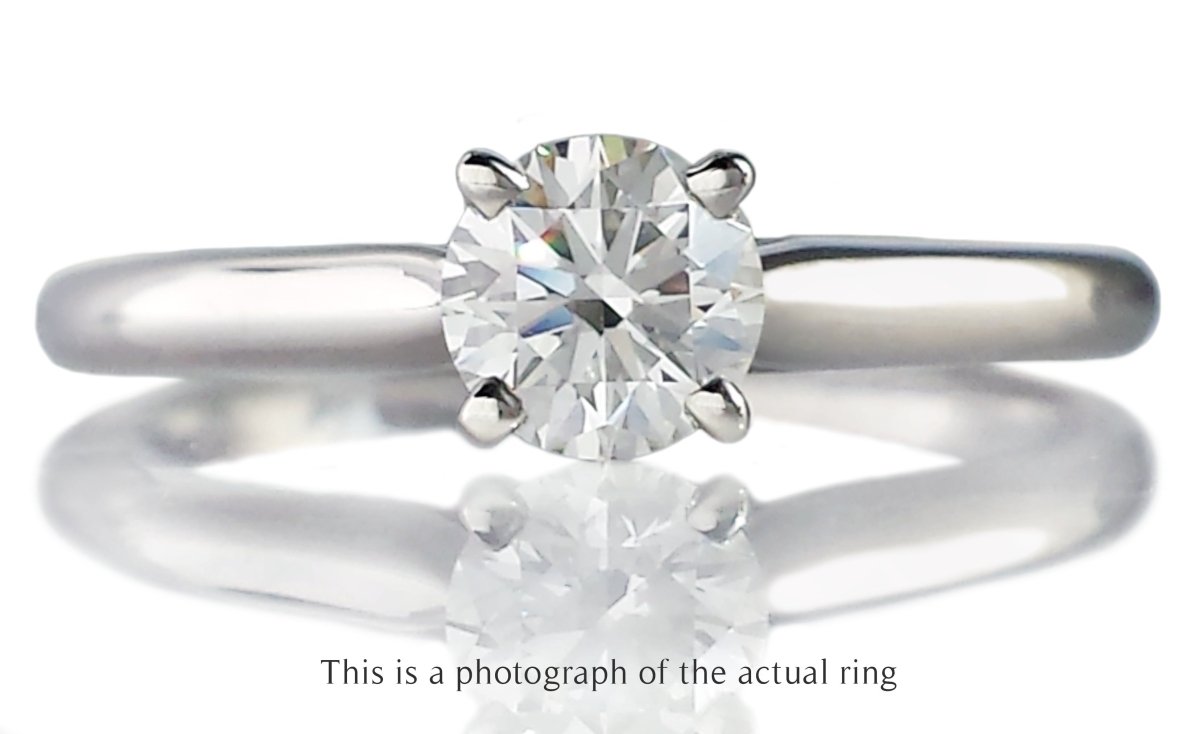 Cartier 0.35ct G/VVS1 Round Brilliant Diamond Engagement Ring - Bloomsbury Manor Ltd