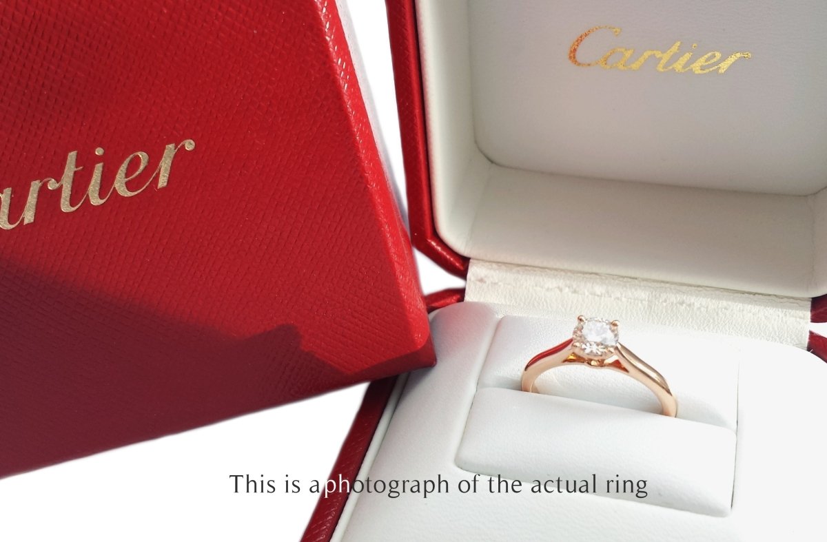 Cartier 0.50ct H/VS1 1895 Round Brilliant Cut Diamond Ring - Bloomsbury Manor Ltd