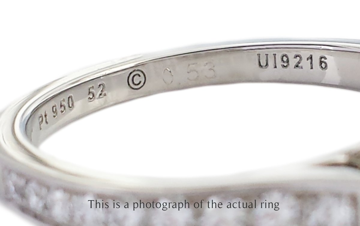 Cartier 0.53 H/VS2 1895 Round Brilliant Diamond Engagement Ring Side Stones - Bloomsbury Manor Ltd