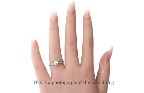 Cartier 0.53 H/VS2 1895 Round Brilliant Diamond Engagement Ring Side Stones - Bloomsbury Manor Ltd