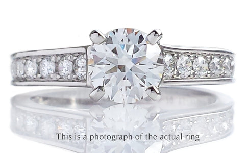 Cartier 0.70ct H/VVS1 1895 Diamond Engagement Ring Side Stones - Bloomsbury Manor Ltd