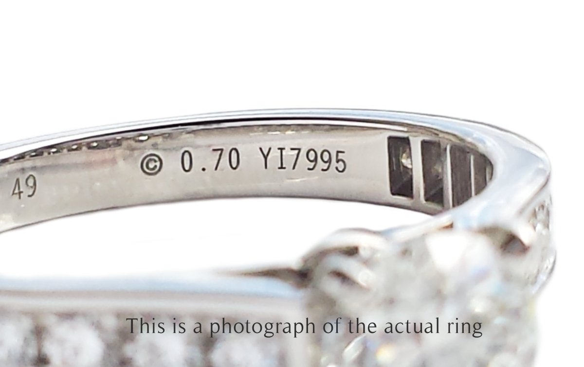 Cartier 0.70ct H/VVS1 1895 Diamond Engagement Ring Side Stones - Bloomsbury Manor Ltd