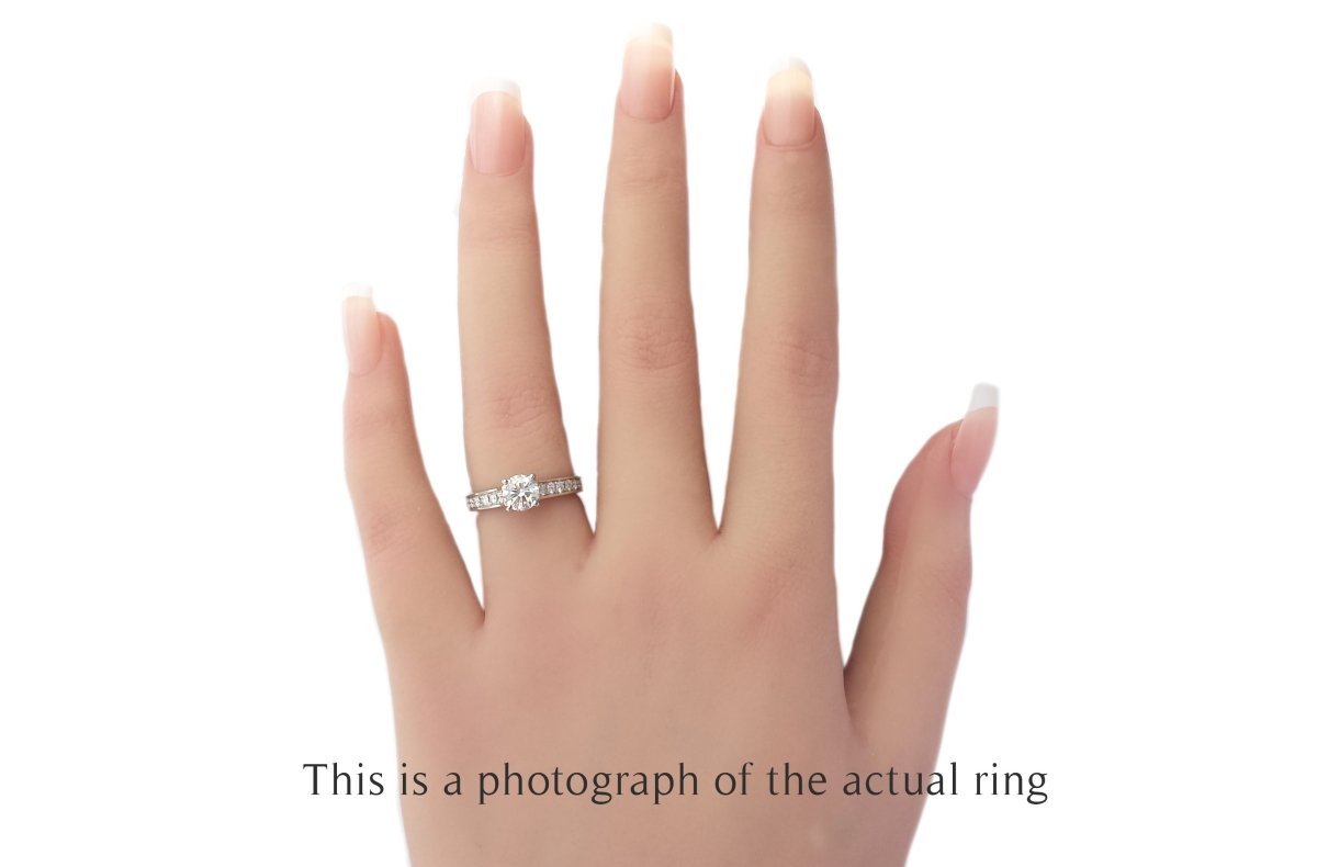 Cartier 0.70ct H/VVS1 1895 Diamond Engagement Ring Side Stones - Bloomsbury Manor Ltd