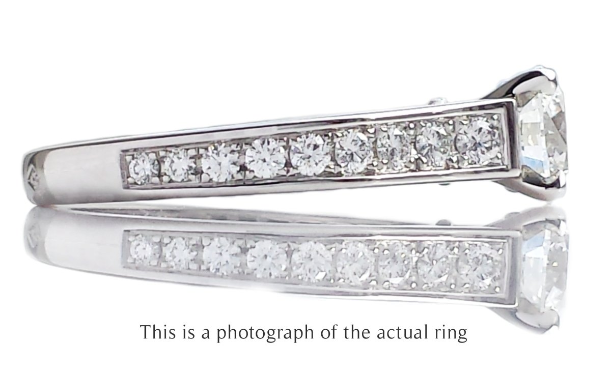 Cartier 0.70ct H/VVS1 1895 Diamond Engagement Ring Side Stones - Bloomsbury Manor Ltd