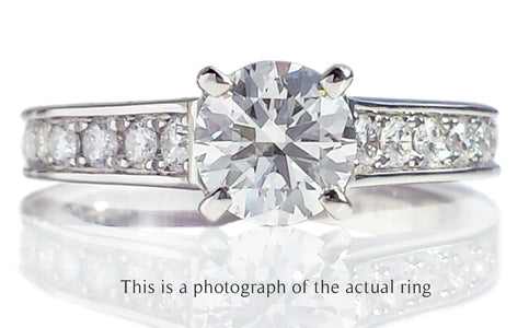 Cartier 0.70ct H/VVS1 1895 Diamond Engagement Ring Side Stones - Bloomsbury Manor Ltd