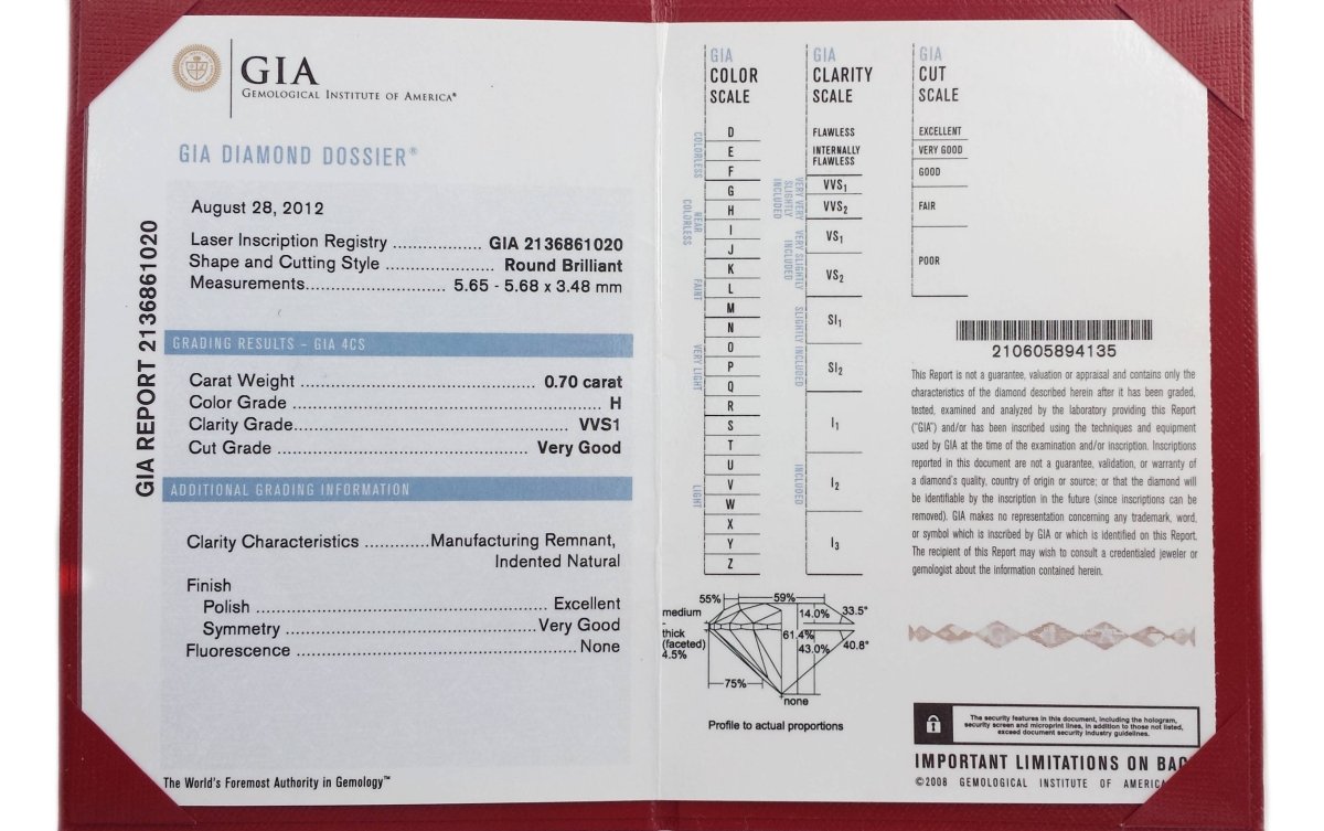 Cartier 0.70ct H/VVS1 1895 Diamond Engagement Ring Side Stones - Bloomsbury Manor Ltd