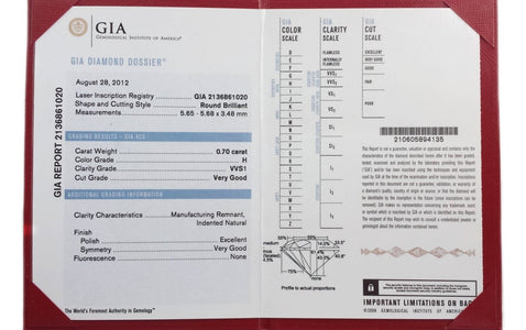 Cartier 0.70ct H/VVS1 1895 Diamond Engagement Ring Side Stones - Bloomsbury Manor Ltd