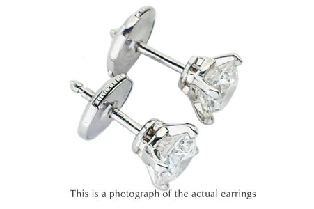 Cartier 1.51tcw G/VS1 Diamond Stud Earrings - Bloomsbury Manor Ltd