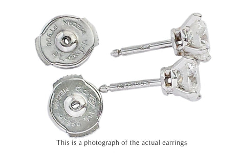 Cartier 1.51tcw G/VS1 Diamond Stud Earrings - Bloomsbury Manor Ltd