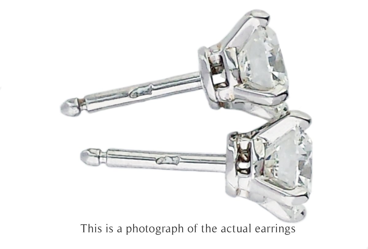 Cartier 1.51tcw G/VS1 Diamond Stud Earrings - Bloomsbury Manor Ltd