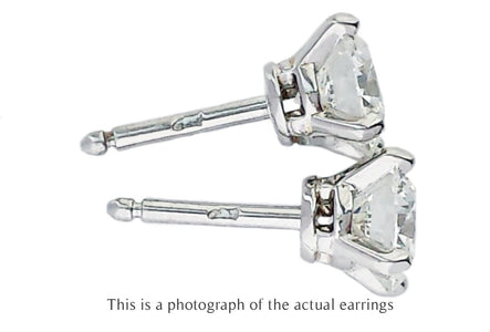 Cartier 1.51tcw G/VS1 Diamond Stud Earrings - Bloomsbury Manor Ltd
