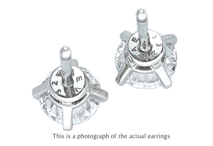 Cartier 1.51tcw G/VS1 Round Brilliant Cut Diamond Stud Earrings - Bloomsbury Manor Ltd