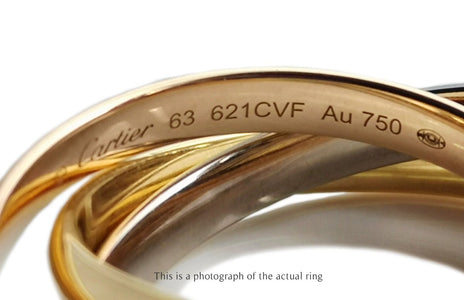 Cartier Classic Trinity 18k 3 Gold Ring SZ 63 RRP £2030 Cert Boxes & Receipt - Bloomsbury Manor Ltd
