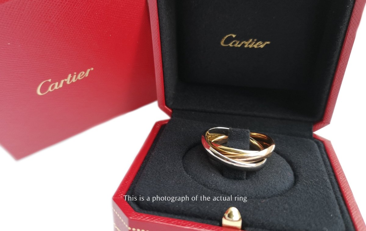 Cartier Classic Trinity 18k 3 Gold Ring SZ 63 RRP £2030 Cert Boxes & Receipt - Bloomsbury Manor Ltd