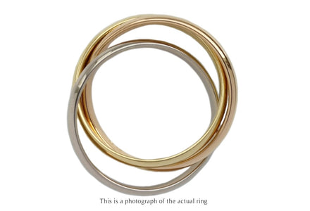 Cartier Classic Trinity 18k 3 Gold Ring SZ 63 RRP £2030 Cert Boxes & Receipt - Bloomsbury Manor Ltd