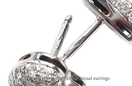 Cartier Heart Pave Diamond Earrings - Bloomsbury Manor Ltd