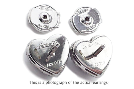 Cartier Heart Pave Diamond Earrings - Bloomsbury Manor Ltd