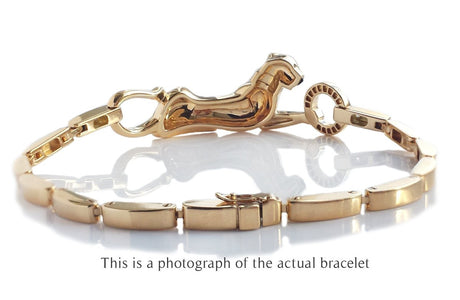 Cartier Panthere 18k Gold Lacquer DiamondTsavorite Bracelet - Bloomsbury Manor Ltd