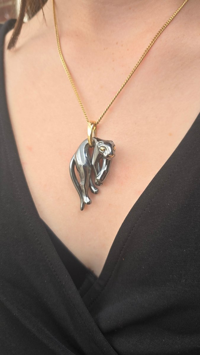 Cartier Panthere Silverium Pendant - Bloomsbury Manor Ltd
