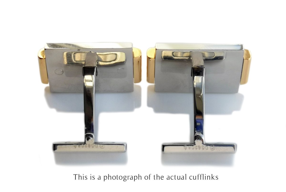 Cartier Santos Steel & Gold Cufflinks - Bloomsbury Manor Ltd