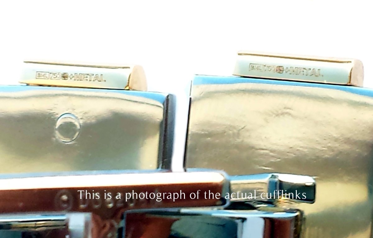 Cartier Santos Steel & Gold Cufflinks - Bloomsbury Manor Ltd