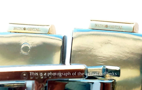 Cartier Santos Steel & Gold Cufflinks - Bloomsbury Manor Ltd