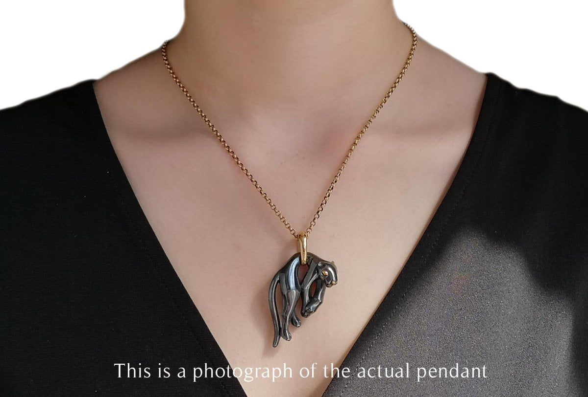 Cartier Silverium Panthère Pendant - Bloomsbury Manor Ltd