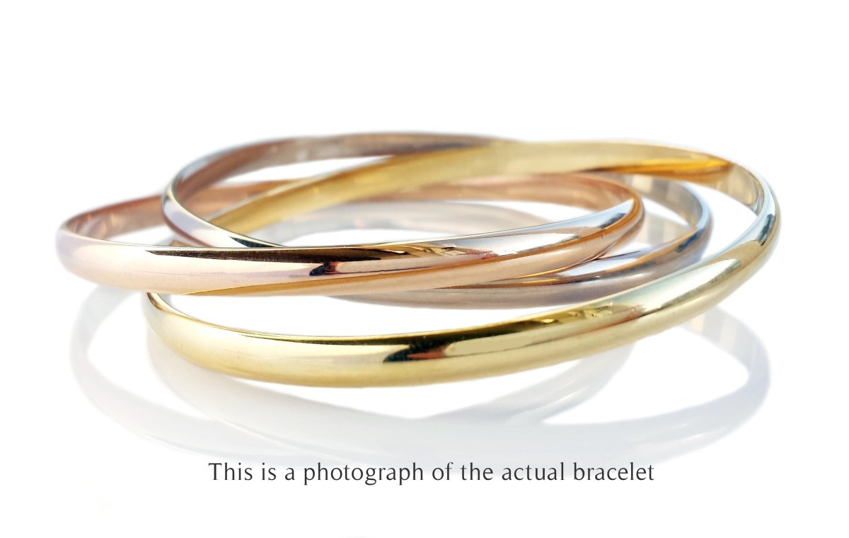 Cartier Trinity 18k Gold Classic Bracelet Bangle Cert + Box - Bloomsbury Manor Ltd