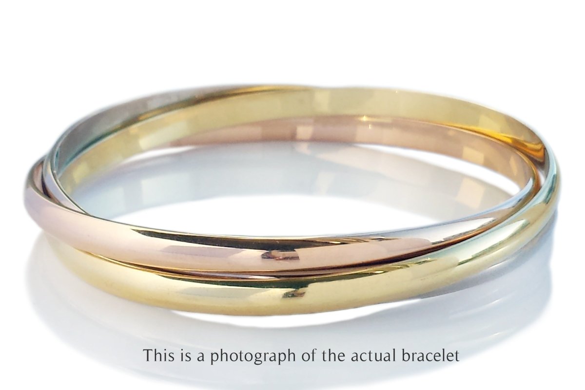 Cartier Trinity 18k Gold Classic Bracelet Bangle Cert + Box - Bloomsbury Manor Ltd