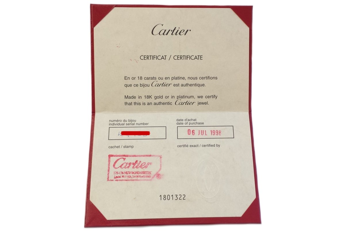 Cartier Trinity 18k Gold Classic Bracelet Bangle Cert + Box - Bloomsbury Manor Ltd