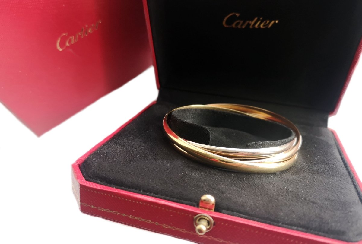 Cartier Trinity Bangle, Classic Model, Size 19 - Bloomsbury Manor Ltd